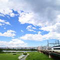 Photos: 荒川橋梁を渡る京成スカイライナー