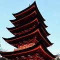 Photos: 夕日を浴びる五重塔-広島県廿日市市：厳島神社