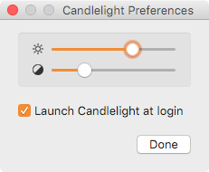 メニューバーからナイトシフトできるMacアプリ「Candlelight」- 2：設定