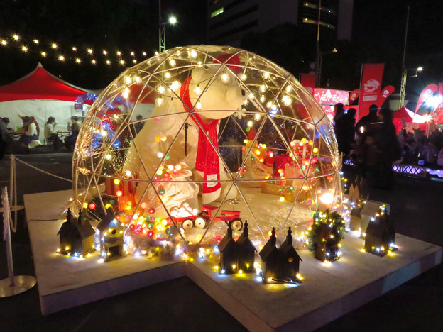 夜の名古屋クリスマスマーケット 2019 No - 3：シロクマのドーム