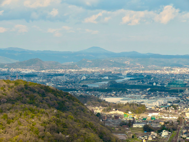 猿啄城展望台の登山道から見た景色 - 9：御嶽山