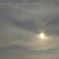 Photos: 8.7_15:53 Dangerous hotday Sunset cloud sky～曇っても熱い太陽が覗き込む“白夜”の様…酷暑連日夜の8月数年ない異常気象8月31日酷暑終、7月31日梅雨終と同じ