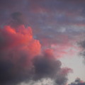 Photos: 暗雲、赤く染まる。