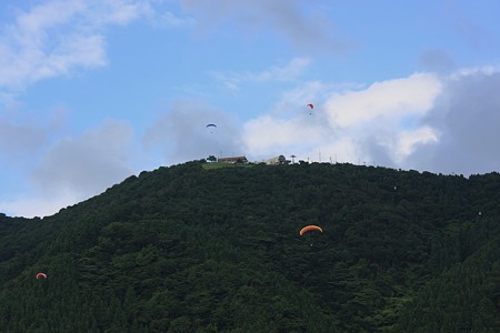 大空にパラグライダー(2)