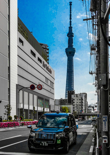 Photos: 東京スカイツリーとジャパンタクシー