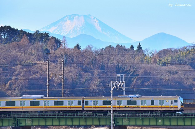 富士が見える沿線