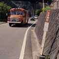 Photos: 子守神社バス停を通過する「伊豆の踊子号」