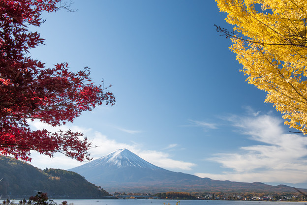 河口湖【富士山と紅葉】1