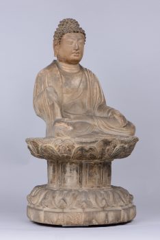 大阪市立美術館　仏像 中国・日本　石像如来坐像　唐時代　永青文庫