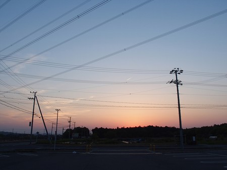 滋賀県での夕焼け