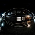 飛騨古川 三寺参り  雪像ろうそく 渡辺酒造前 360度パノラマ写真