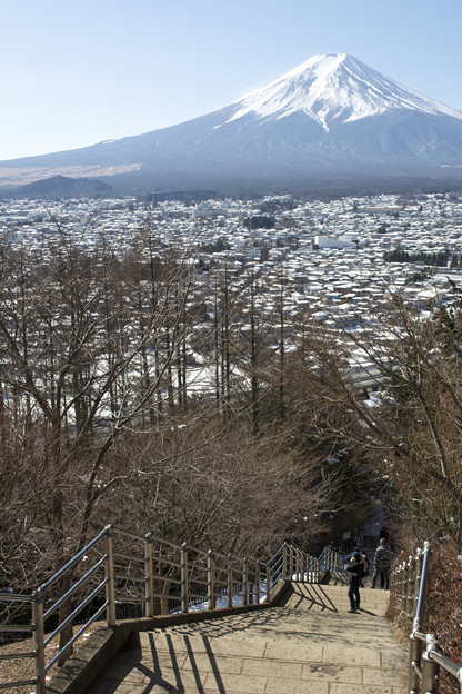 富士山に励まされ