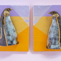Photos: まとって飾れる双子ブローチ　コウテイペンギン