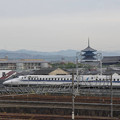 Photos: s2911_京都鉄道博物館_レストランからみえる新幹線N700A系