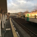 Photos: 造田駅と夕日１