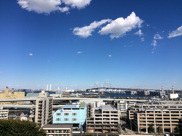 横浜 海の見える丘公園からの眺め