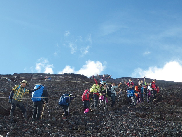東北の高校生の富士登山2019応援登山　雷の予報がこの天気！