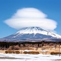 2月10日子どもの国からの富士山～ シルクハットをかぶってます(^ ^)
