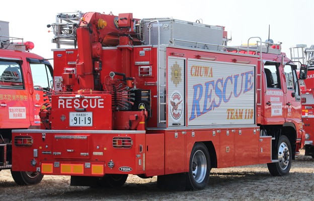 奈良県広域消防組合　lll型救助工作車（後部）