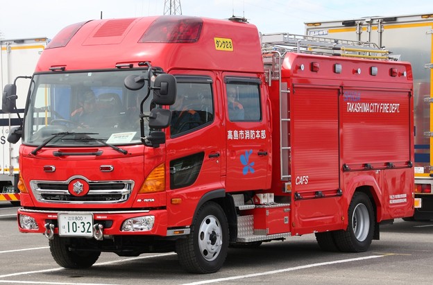滋賀県高島市消防本部　水槽付ポンプ車　　　　　　　　　　　　（オールシャッター仕様、CAFS付）