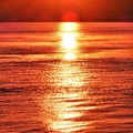 二月の燧灘の落陽＠瀬戸内海