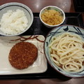 Photos: 丸亀製麺 ぶっかけ(冷) ハムカツ&ご飯