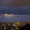 新年  金沢市の夜景　ちょっとだけ夕焼けが