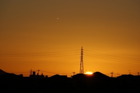 今朝の朝日は・・