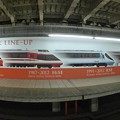 Photos: 小田急新宿駅ホームにあるロマンスカーの歴史を魚眼で。。20180303