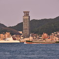 下関市側から見る関門海峡 門司港停泊中 護衛艦ひゅうが 20180602
