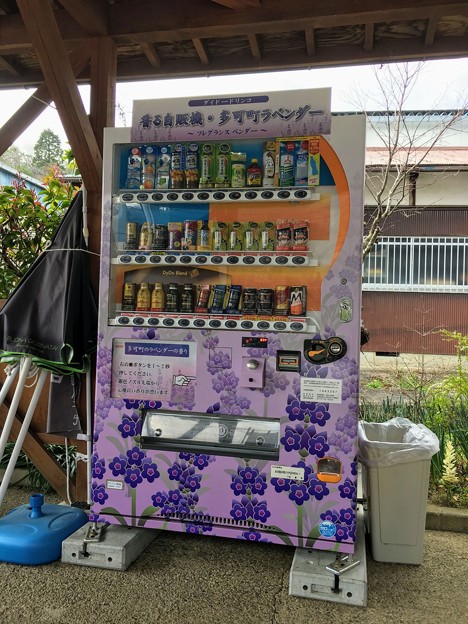 Photos: ラベンダーの香る自販機