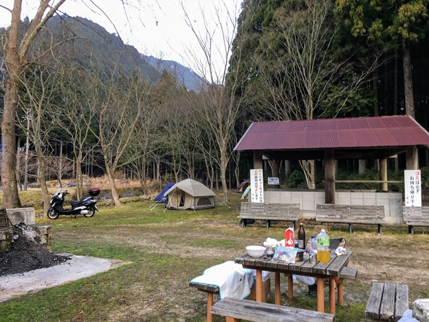 三国公園鳥羽キャンプ場の朝