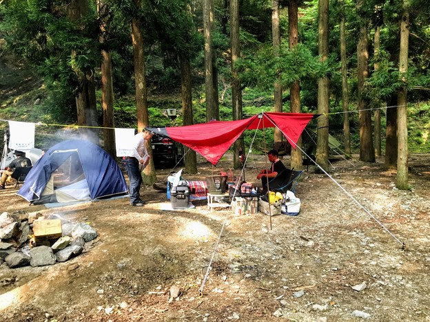 赤西渓谷梅雨明けキャンプ