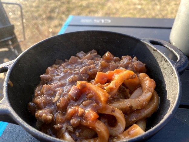 おすそ分けのカレーでカレーうどん