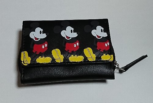 Photos: mini X-girl特製 ミッキーマウス 超コンパクト 三つ折り財布