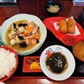 Photos: 八宝菜　蟹クリームコロッケ　モズク酢