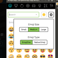 Photos: Vivaldi WEBパネル：絵文字活用に便利な「EmojiCopy」- 4：絵文字サイズ等の設定