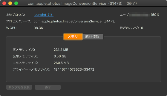 macOS Catalinaの写真アプリ：調整コピペ繰り返したら仮想メモリを6.56GB使用！？