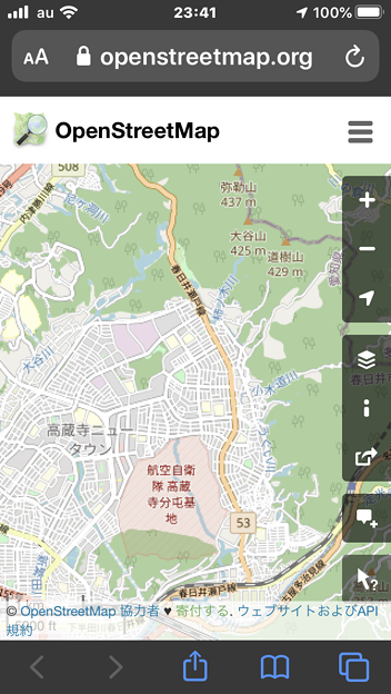 細かい川の名前も表示される「OpenStreetMap」- 2：春日井東部