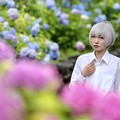 Photos: 紫陽花と花梨ちゃん