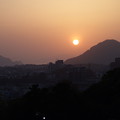 Photos: 指月山と夕日