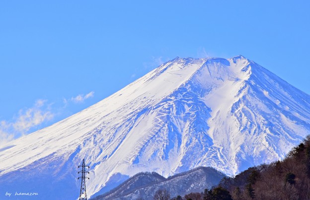 冬富士の登山道