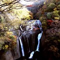 紅葉の袋田の滝B