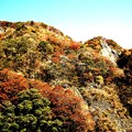 袋田の滝周辺の紅葉の山