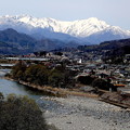 Photos: 利根川と谷川岳残雪風景