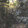 夢窓の滝へ降りる階段