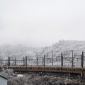 スペーシア雪模様の東武日光発車