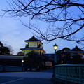 夕暮れの石川門　石川橋