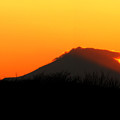 Photos: 夕暮れ富士山（2枚合成）