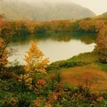 静かな湖畔の秋景色・・・丸池